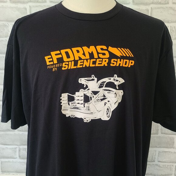 Eforms Silencer Shop Black Graphic Mens Tshirt XXL - Picture 2 of 7